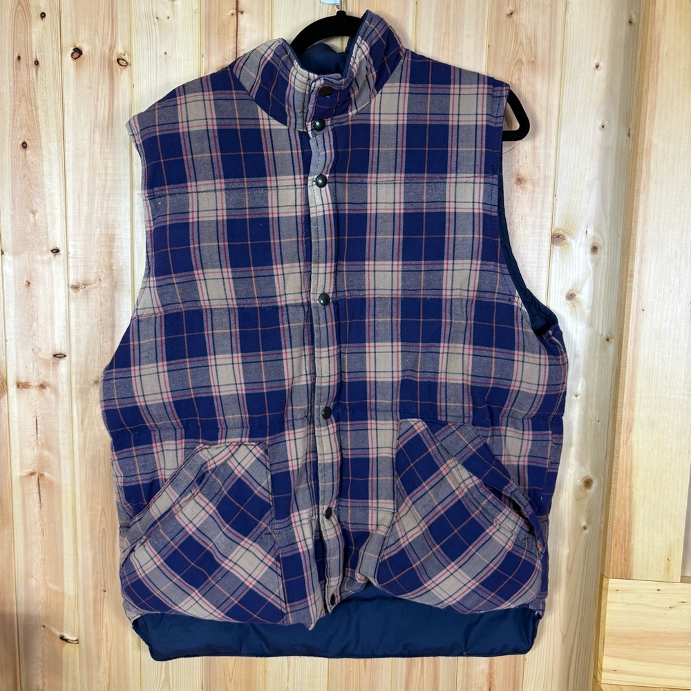 Golden Goose VTG Reversible Down Puffer Vest Men’s Size Large Flawed Worn Rugged